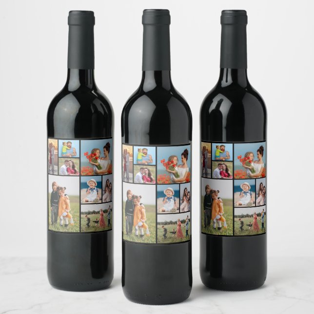 Rótulo De Garrafa De Cerveja Crie sua própria colagem de 8 fotos (Garrafas)