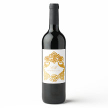 Cume Monograma Romântico Barroco Branco e Dourado 