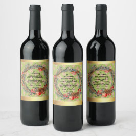 Rótulo De Garrafa De Cerveja Custom Christmas Wine Labels