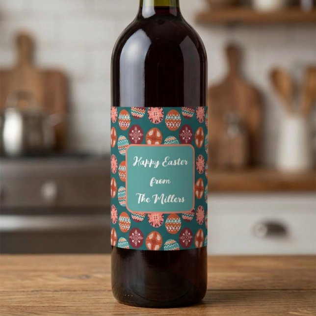 Rótulo De Garrafa De Cerveja Custom Easter Egg Wine Label (Criador carregado)