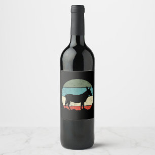 Rótulo De Garrafa De Cerveja Cute Donkey   Presente Amante de os animais   Pres