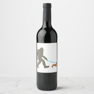 Rótulo De Garrafa De Cerveja Dachshund Sasquatch Doxie Dog Gift Andando Pé Gran