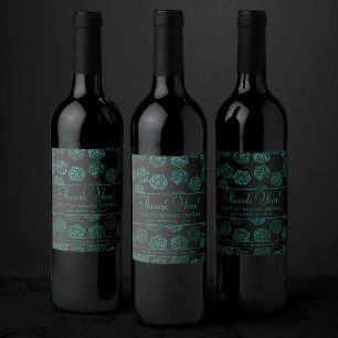 Rótulo De Garrafa De Cerveja Dados de RPG   Jogador de Mesa de Fantasia Esmeral