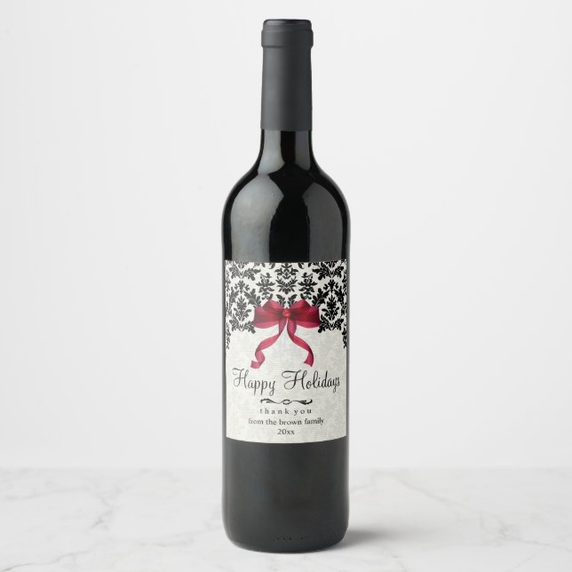 Rótulo De Garrafa De Cerveja Damasco preto e Arco vermelho, Feriado (Frente)