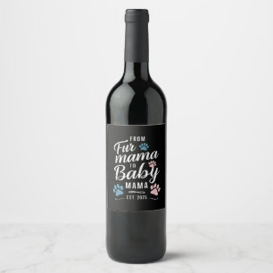 Rótulo De Garrafa De Cerveja De Fur Mama para Baby Mama Est 2025 Mãe de Cachorr