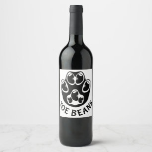 Rótulo De Garrafa De Cerveja Dedos do Pé - Feijão Preto
