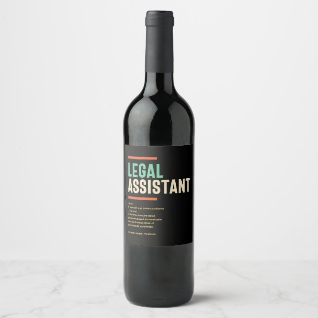 Rótulo De Garrafa De Cerveja Definição do Assistente Jurídico (Frente)