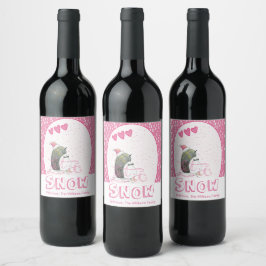 Rótulo De Garrafa De Cerveja Deixe-o nevar | Pinguim cômodo