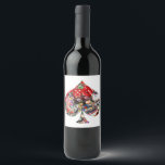 Rótulo De Garrafa De Cerveja Delícia dos Jogadores - Colagem de Ícones de Las V<br><div class="desc">* Forma de carta de baralho com Ícones de Las Vegas</div>