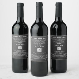 Rótulo De Garrafa De Cerveja Descrição do Código QR LOGO Moderno com Efeito Kra