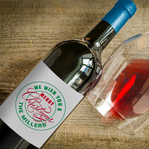 Rótulo De Garrafa De Cerveja Desejamos-Lhe Um Feliz Natal