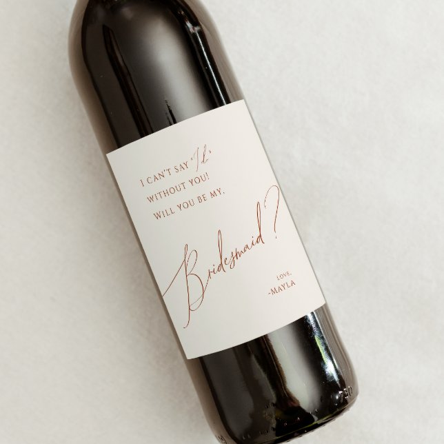 Rótulo De Garrafa De Cerveja Deserto Whimsic | Proposta da Beige Bridesmaid (Criador carregado)