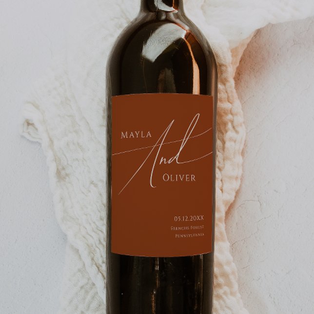Rótulo De Garrafa De Cerveja Deserto Whimsic | Rótulo de Vinho de Casamento Ter (Criador carregado)