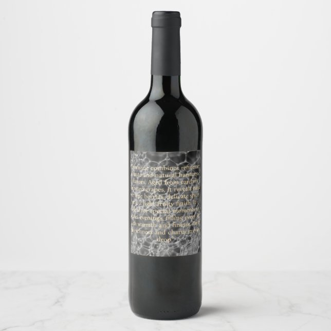 Rótulo De Garrafa De Cerveja Design de bolha de cinza (Frente)