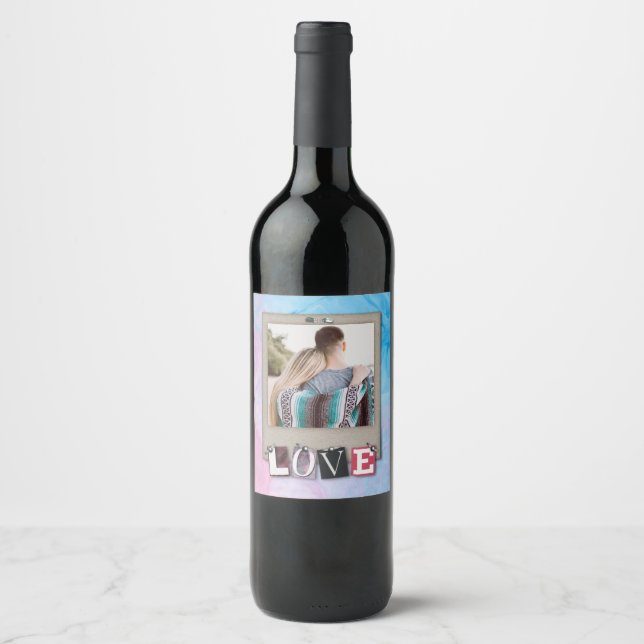 Rótulo De Garrafa De Cerveja Design de casal fofo  (Frente)