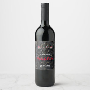 Rótulo De Garrafa De Cerveja Design de decoração gótica elegante
