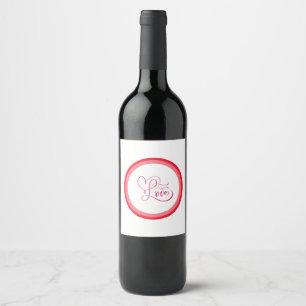 Rótulo De Garrafa De Cerveja Design de Estilo de Amor Rosa Fofo