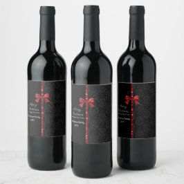 Rótulo De Garrafa De Cerveja Design de Natal Alegre Moderno e Elegante