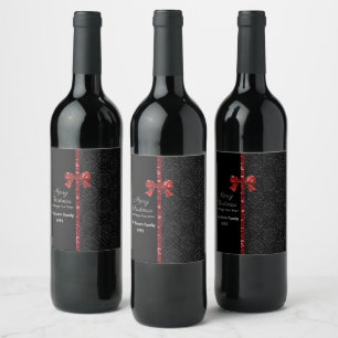 Rótulo De Garrafa De Cerveja Design de Natal Alegre Moderno e Elegante