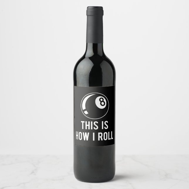 Rótulo De Garrafa De Cerveja Design Funny Billiards Para Jogadores De Piscina R (Frente)