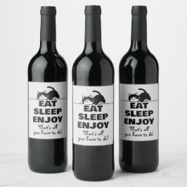 Rótulo De Garrafa De Cerveja Design Minimalista de Gatinho Fofo - CAT 6