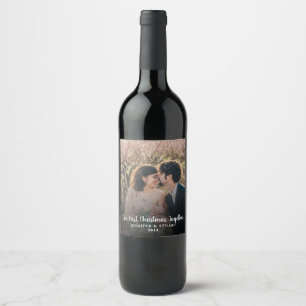 Rótulo De Garrafa De Cerveja Design sua foto de Natal juntos