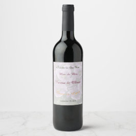 Rótulo De Garrafa De Cerveja Designer Flores Violeta Casamento LGBTQ Senhora e 