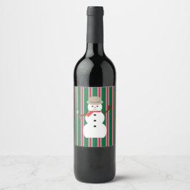 Rótulo De Garrafa De Cerveja Detetive Snowman de Natal divertido e Rico
