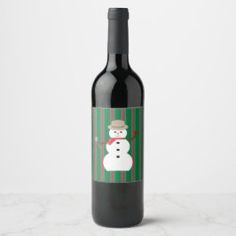 Rótulo De Garrafa De Cerveja Detetive Snowman de Natal divertido e Rico