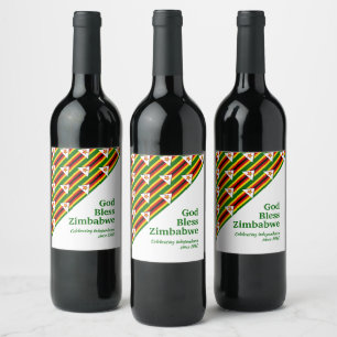 Rótulo De Garrafa De Cerveja DEUS ABENÇOE ZIMBABWE Personalizável