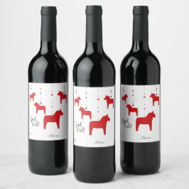 Rótulo De Garrafa De Cerveja Deus personalizado! Dala Horse Wine Label
