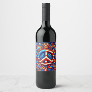 Rótulo De Garrafa De Cerveja Dia 4 de julho - Sinal de Independência da Paz - G