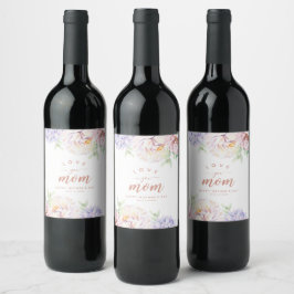 Rótulo De Garrafa De Cerveja Dia de as mães Floral Elegante Personalizado