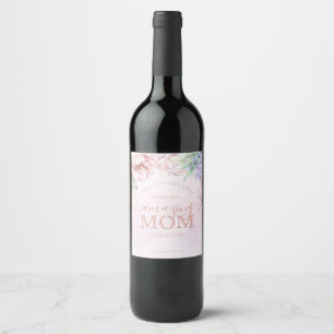 Rótulo De Garrafa De Cerveja Dia de as mães Floral Personalizado
