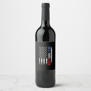 Rótulo De Garrafa De Cerveja Dia de os pais Best Papa Ever com bandeira america