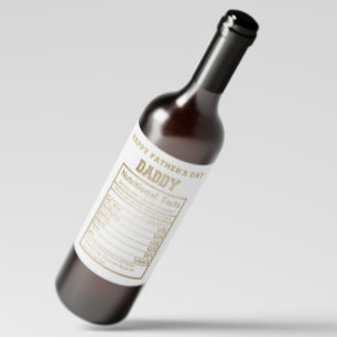 Rótulo De Garrafa De Cerveja dia de os pais de fatos nutricionais pais