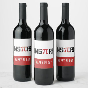 Rótulo De Garrafa De Cerveja Dia de Pi InsPire Personalizado Presentes de Mat