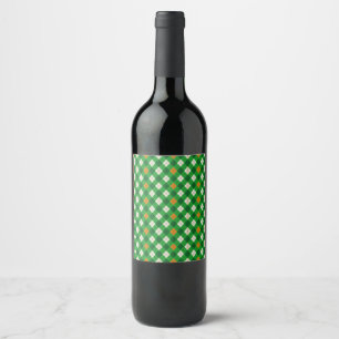 Rótulo De Garrafa De Cerveja Dia de São Patrício argyle colorido irlandês