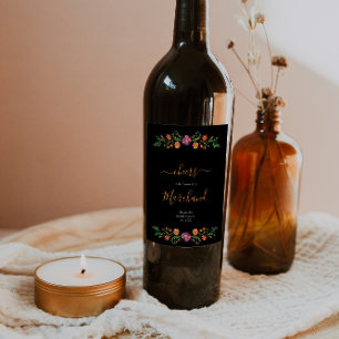 Rótulo De Garrafa De Cerveja Dia Floral do Chá de panela Morto