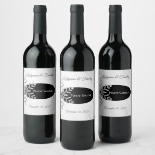 Rótulo De Garrafa De Cerveja Diamond Snowflake Bottle