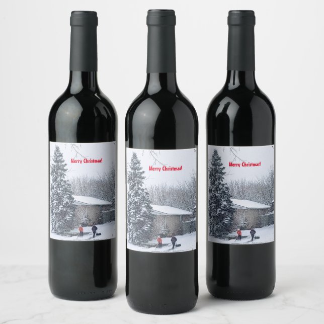 Rótulo De Garrafa De Cerveja Dias de inverno Merecem Rótulo de Vinho de Reserva (Garrafas)