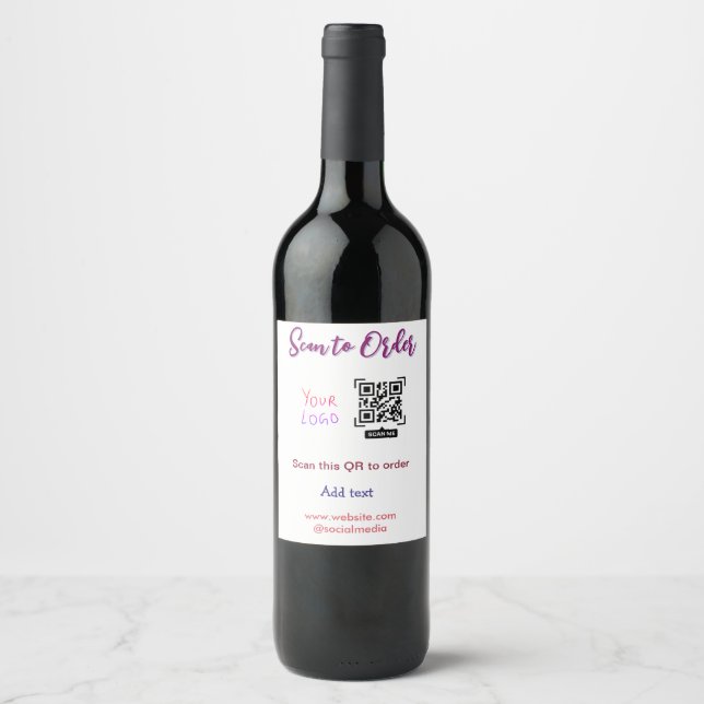 Rótulo De Garrafa De Cerveja digitalize para encomendar código Qr e-mail site d (Frente)