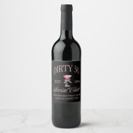Rótulo De Garrafa De Cerveja Dirty 30 Coquette Martini com um Arco