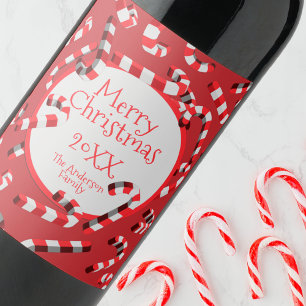 Rótulo De Garrafa De Cerveja Doce Cana de Açúcar Vermelha Retro Favor de Festa