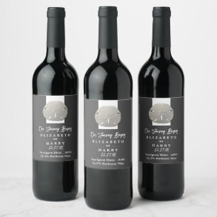 Rótulo De Garrafa De Cerveja Dólar de Areia Solitária - Cinza de carvão - Casam