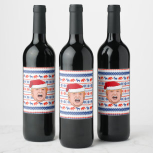 Rótulo De Garrafa De Cerveja DONALD TRUMP Christmas