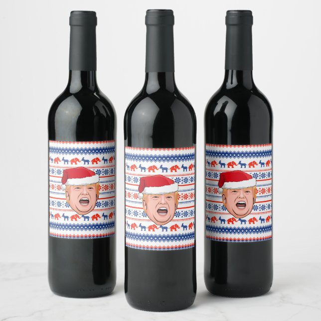 Rótulo De Garrafa De Cerveja DONALD TRUMP Christmas (Garrafas)