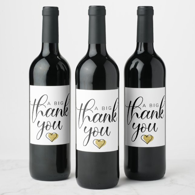 Rótulo De Garrafa De Cerveja Dourado Um Grande Obrigado, Clipart. Obrigado Por (Garrafas)