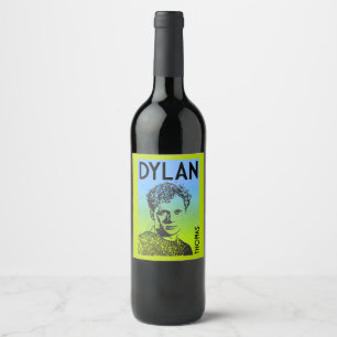 Rótulo De Garrafa De Cerveja Dylan Thomas Poeta Galês