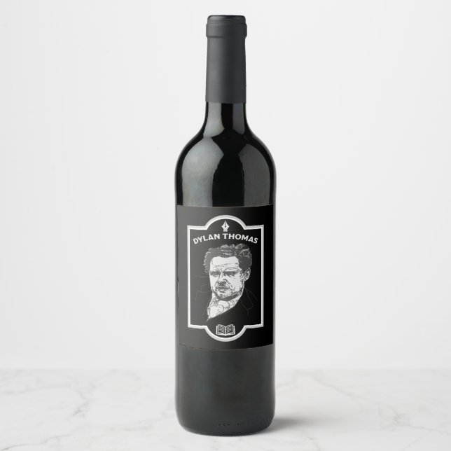 Rótulo De Garrafa De Cerveja Dylan Thomas Welsh Poet (Frente)